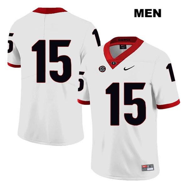 Georgia Bulldogs Men's Lawrence Cager #15 NCAA No Name Legend Authentic White Nike Stitched College Football Jersey AAF4456JX